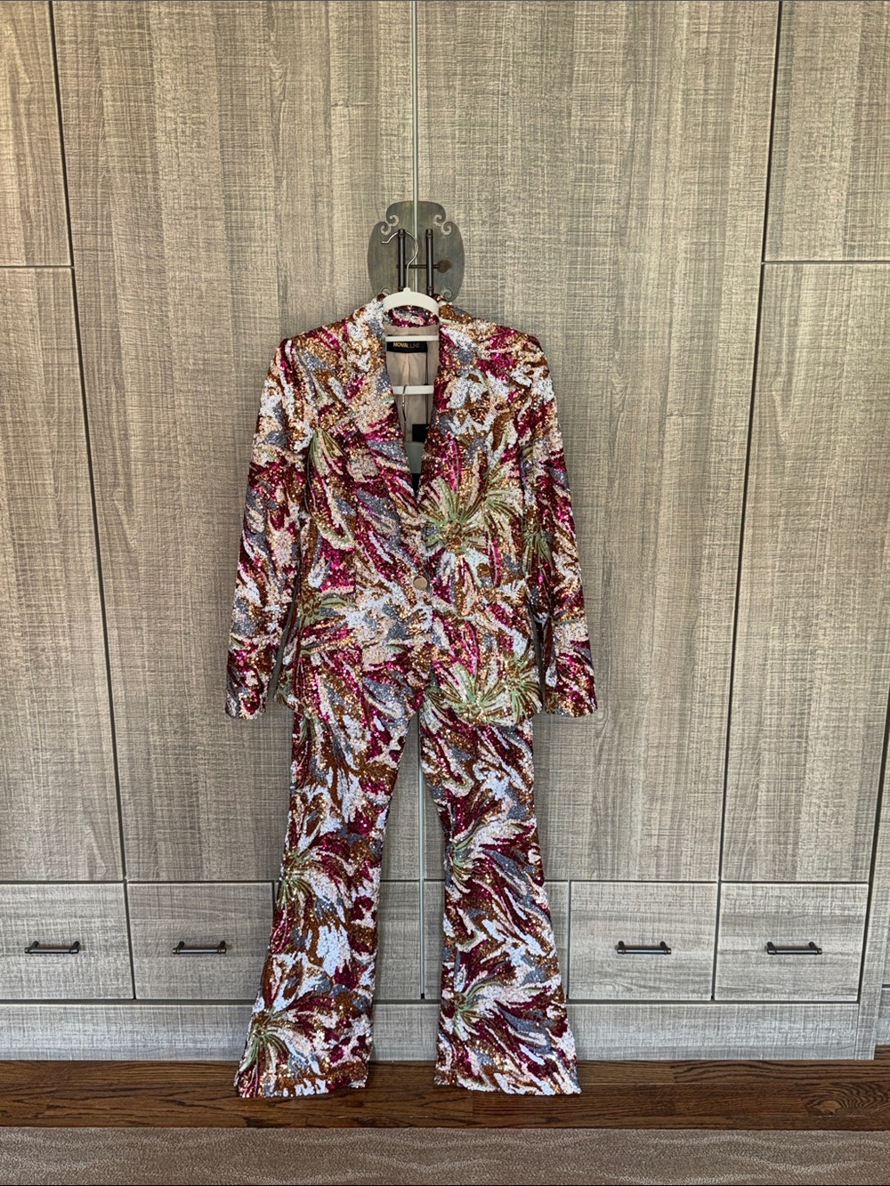 Fashion Nova Luxe Analei Sequin Blazer And Pants Set